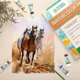 Norberg & Linden 64 Sheets Mixed Media Painting Watercolor Pad (2 Count) - 9x12 Sheets Strong Cover - Double-Sided Paper, Ideal Texture for Painting, Coloring, Sketching - Cold Pressed, 300g