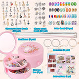 95 Pcs+ Charm Bracelet Making Kit with Beads, Bracelet Making Craft Kit for Girls Jewelry Making Supplies for Teen Girls Adults and Beginner Craft for Girls Jewelry Making Kit