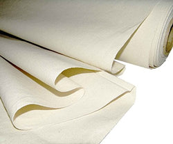 Mybecca Unprimed Cotton Canvas Fabric 7 oz Natural Duck Cloth 58" Wide, 5 Yards