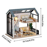 EMEZ Dolls House Nordic Small Duplex Model Building Kit Doll House Furniture Set Hand-Assembled Model Toys Creative Gift