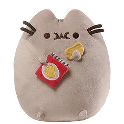 GUND Pusheen Snackables Potato Chip Cat Plush Stuffed Animal, Gray, 9.5"