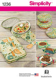 Simplicity 1236 Casserole Carrier, Gifting Basket, and Bowl Sewing Patterns, One Size Only