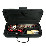 Merano E Flat Red Alto Saxophone with Zippered Hard Case + Mouth Piece,Screw Driver, nipper. A pair of gloves, Soft Cleaning Cloth