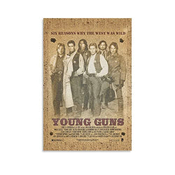 SAFV Young Guns Classic Movie Poster Canvas Art Poster and Wall Art Picture Print Modern Family Bedroom Decor Posters 28×42inch(70×105cm)