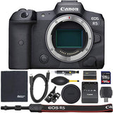 Canon EOS R5 Mirrorless Digital Camera (Body Only, 4147C002) + ZoomSpeed 128GB High Speed SDXC Memory Card + AOM Pro Bundle - International Version