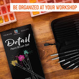 Crafts & Colors Detail Paint Brush Set – 15 Easy Washable Paint Brushes – Fine Detailing for