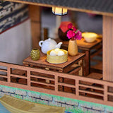 WYD ChineseJiangNanShuiXiang Villa Model, DIY Ancient Style Scene Building, Adult Children's Assembled Toys, Wooden Miniature Doll House Kit (Yanyu Jiangnan)