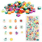 Fruit Beads Polymer Clay Beads£¬Beaded Jewelry Making Kit, Clay Beads with Hole Charms Spacers Beads Beaded for DIY Bracelet Necklace Cell Phone Lanyard Crafts Making Accessories(Fruit£©