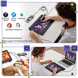 GAOMON PD1320 13.3 Inch Full-Laminated Pen Display 120% sRGB Graphics Drawing Tablet with Tilt Support and Adjustable Leather Stand - for Windows Mac Android OS
