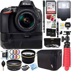 Nikon D5600 24.2 MP DX-Format DSLR Camera with AF-P 18-55mm VR Lens Kit + 32GB Battery Grip Accessory Bundle