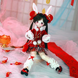 Labstandard 1/4 BJD Doll, Chinese Year of The Rabbit 16 Inch Ball Jointed Doll Full Set Outfits Shoes Kawaii, Gift for Girls Kids Children