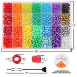 Miss Rabbit 1660+ Pcs Kandi Beads Kit for Bracelet Making, Rainbow Hair Beads for Braids for Girls Women, Pony Beads for Jewelry Making with Colorful Letter Beads Hair Beaders and Hair Rubber