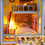 CUTEBEE Dollhouse Miniature with Furniture, DIY Wooden Dollhouse Kit Plus Dust Proof, Creative Room Idea (Jungle Resort)