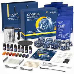 Complete Candle Making Kit Supplies with Soy Wax, Wicks, Flower Candle Tins Jars, Candle Scents, Fragrance Oil, Color Dyes,Easy DIY 8 Candles with Gift Bags for Kids Adults and Beginners Family Life