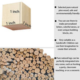 MotBach 100 Pieces 1 Inch Wooden Cubes, Unfinished Pine Cubes, Natural Solid Wooden Blocks, Blank Wood Square Blocks for Crafts and DIY Projects, Puzzle Making, Baby Showers