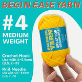 6x60g Yarn for Crocheting and Knitting; 6x66M Cotton Yarn for Crocheting and Knitting with Easy-to-See Stitches; Worsted-Weight Medium #4;Cotton-Nylon Blend Yarn for Beginners Crochet Kit Making