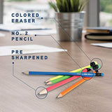 Cool Bulk Neon Pencils - #2 Pre-Sharpened Non-Toxic Wood Pencils for Kids and Adults with Latex Free Erasers - 48 Pack - Incredible Value