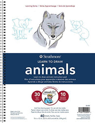Strathmore 25-050 200 Learning Series Drawing Animals Pad, 9"x12"