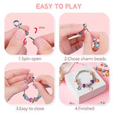 YALFEN Jewelry Making Kit for Girls, 183PCS Charm Bracelet Making Kit Girls Beads Necklace DIY Kit，Mermaid Crafts Gifts Set with Beads and Charms for Girls 5 6 7 8-12