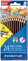STAEDTLER - Noris Colour 185 - Double Layer 24Colour Wopex Crayons Cardboard Case Assorted Colours