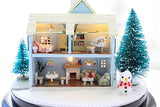 Flever Dollhouse Miniature DIY House Kit Creative Room with Furniture and Cover for Romantic Valentine's Gift(Nordic Fairy Tale)