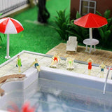 NWFashion 20pcs 1:50 Scale Painted Model Beach Swimsuits People Figures