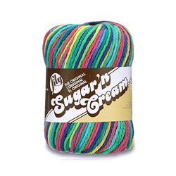 Lily Sugar'n Cream Super Size Ombres Yarn, 3 oz, Psychedelic, 1 Ball
