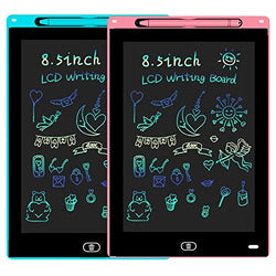 2 Pack LCD Writing Tablet for Kids , Colorful Screen Drawing Board ,8.5inches Doodle Scribbler Pad, Boogie Board Writing Tablet , Gift for 3 4 5 6 Years Old Boy Girl (Blue/Pink)