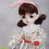 1/6 BJD Doll 27Cm 10.4" Ball Jointed Dolls Makeup Lovely and Delicate Birthday Doll Toy Doll Girl Child Joints Movable Doll Gift Comes with Headdress, Clothing, Shoes, and Canvas Bag