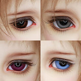 Y&D 2 Pieces 18mm Glass Round Eyeballs Eyes Crafts Realistic Props for Baby Doll BJD Doll Accessories DIY Supply (No Doll)