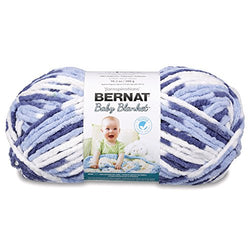 Bernat Baby Blanket Yarn - (6) Super Bulky Gauge - 10.5 oz - Blue Dreams - Single Ball Machine Wash & Dry (16110404134)