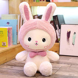 Pink Bunny Plush Stuffed Animal Pillow,Soft Hugging Pillow Bunny Plush Toys,Cute Rabbit Doll Throw Pillow with Wings,Gifts for Birthday, Valentine, Christmas (Pink,25cm)