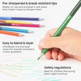 Arteza Kids Colored Pencils, 100 Colors, 50 Double-Sided Pencil Crayons and Land Animals Coloring Book Kit, Art Supplies for School, Home, Doodling, and Drawing