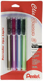 Pentel(R) Clic Erasers™, Black Barrel, Pack Of 4