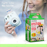 Fujifilm Instax Mini 40 Instant Film Camera with 20 Sheets Instant Mini Film, AA Batteries & Stickers in Basic Accessories Bundle