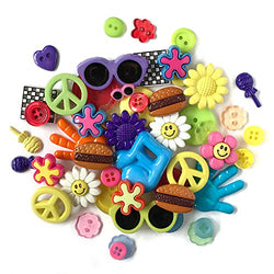 Buttons Galore 50-Value Pack Retro Button