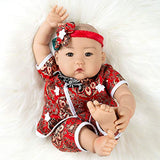 Paradise Galleries Lifelike Asian Reborn Baby Doll Mei, 20 inch Chinese Girl in GentleTouch Vinyl & Weighted Body, 4-Piece Set