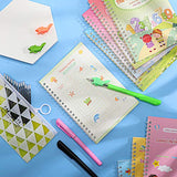 8 Pieces Magic Kids Practice Copybook With 3 Automatic Fading Pens 15 Replaceable Refills 1 Pencil Grip Reusable Writing Book Print Handwriting Workbook for Children Training