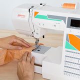 Janome MOD-50 Computerized Sewing Machine with 50 Built-In Stitches, 3 One-Step Buttonholes, Drop