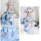 TBBA BJD Dolls Victorian Gorgeous Palace Afternoon Tea Dress Up Set 1/3 Doll 24 Inch, 34 Ball Joints Doll DIY Toy Gift Full Set for Birthday Best Gift