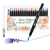 Watercolor Brush Markers Pen, Ohuhu 20 Colors Water Based Drawing Marker Brushes W/A Water Coloring