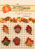 Buttons Galore FAGROUP Fall Friends 3D Buttons - Set of 6 Cards