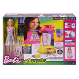 Barbie Crayola Confetti Skirt Studio, Barbie Crafts Playset with Doll