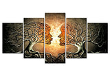 artgeist Canvas Wall Art Print Tree People 200x100 cm / 78.74"x39.37" 5 pcs Home Decor Framed Stretched Picture Photo Painting Artwork Image h-A-0086-b-p