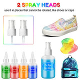 AIRCOVER Tie Dye Kit, 32 Colors DIY Tie Dye Set Kit for Kids, Adults and Groups, 219 Pack All-in-1 Fabric Tie Dye Kit with Spray Nozzles for Textile Craft Arts Shirt Canvas Shoes DIY Party Supplies