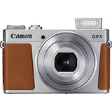 Canon PowerShot G9 X Mark II Digital Camera (Silver) (1718C001) + 64GB Memory Card + Card Reader + Deluxe Soft Bag + Flex Tripod + Hand Strap + Memory Wallet + Cleaning Kit (Renewed)