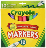 Crayola Darice BS58-7725 Broad Line Marker Assortment 10ct