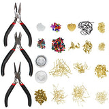 Kurtzy 1000 Pcs Gold Plated Jewelry Making Findings Supplies Kit Jewelry Repair Tools with