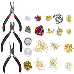 Kurtzy 1000 Pcs Gold Plated Jewelry Making Findings Supplies Kit Jewelry Repair Tools with