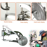 ColouredPeas Grooved Hand Cobbler Sewing Machine for Leather Cotton Nylon Line Boot Leather Sewing Machine Manual Shoe Mending Sewing Machine Cobbler Shoe Repair Machine… (Lengthens 8-Bearing Grooved)